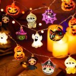 Batteridriven Halloween LED-ljusslinga med dekorationer