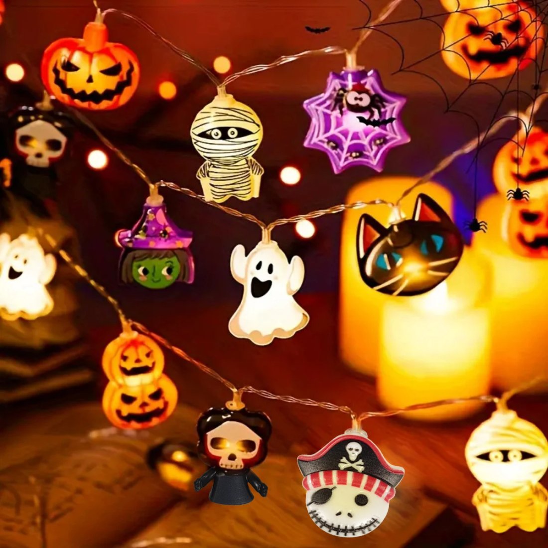 1322906-jt7lh8.jpg Batteridriven Halloween LED-ljusslinga med dekorationer - Image 1