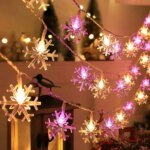 LED-ljusslinga med snöflingor för jul- och trädgårdsbelysning - Image 2