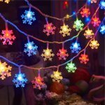 LED-ljusslinga med snöflingor för jul- och trädgårdsbelysning - Image 3